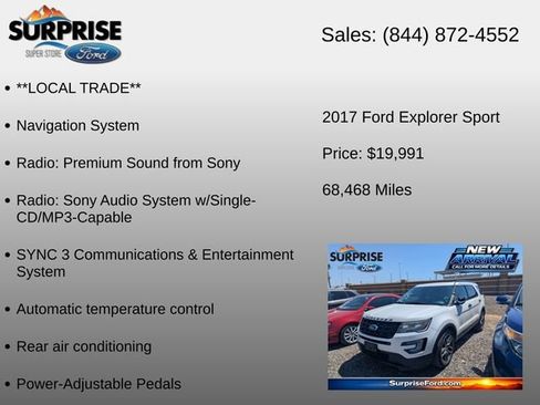 Used 2017 Ford Explorer Sport w/ Equipment Group 401A AWD/4WD image 16