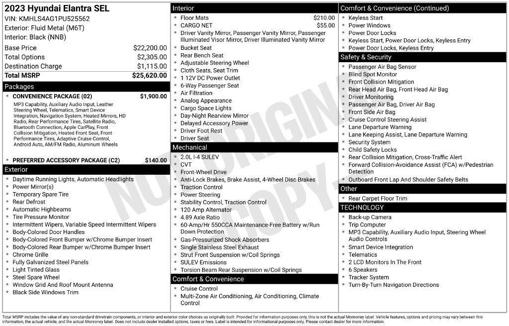 Used 2023 Hyundai Elantra SEL w/ Convenience Package FWD image 35