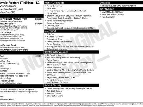 Used 2005 Chevrolet Venture LT w/ Deluxe Convenience Package image 31