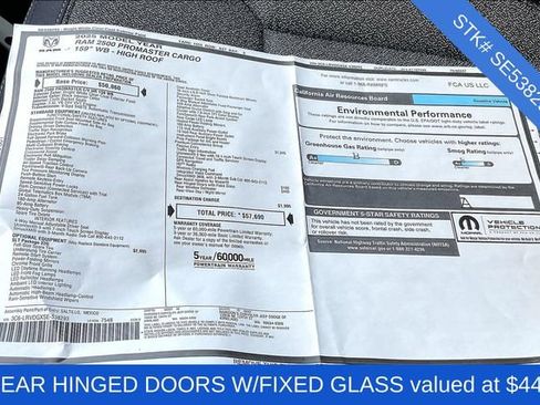 New 2025 RAM ProMaster 2500 w/ Quick Order Package 22G SLT image 5