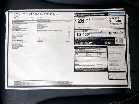 New 2026 Mercedes-Benz CLE 300 4MATIC Cabriolet image 19