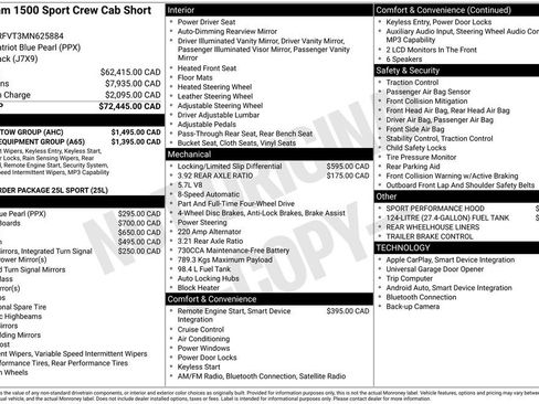 Used 2021 RAM 1500 Sport w/ Trailer Tow Group AWD/4WD image 2
