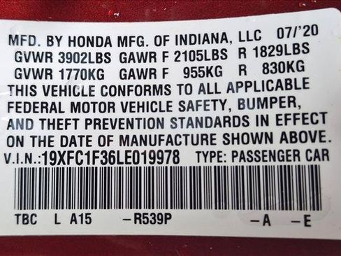 Used 2020 Honda Civic EX image 21