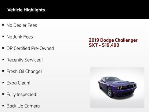 Used 2019 Dodge Challenger SXT RWD image 52