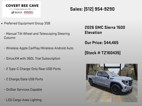 New 2026 GMC Sierra 1500 Elevation RWD image 18