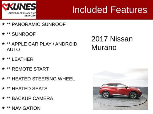 Used 2017 Nissan Murano SL w/ SL Technology Package image 2