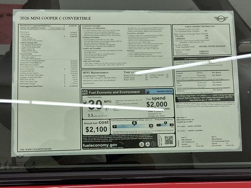 New 2026 MINI Cooper Convertible FWD image 31