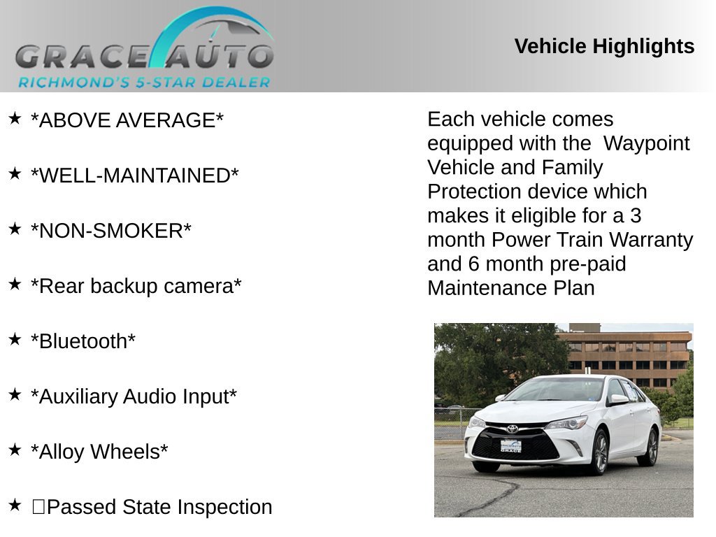 Used 2017 Toyota Camry SE FWD image 2