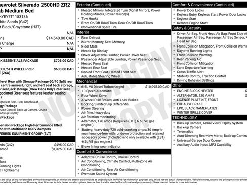 New 2026 Chevrolet Silverado 2500 ZR2 w/ LPO, Dark Essentials Package image 4