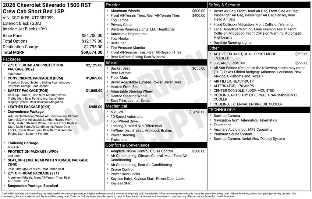 New 2026 Chevrolet Silverado 1500 RST AWD/4WD image 24