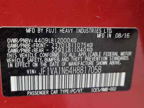 Used 2017 Subaru WRX Limited AWD/4WD image 33