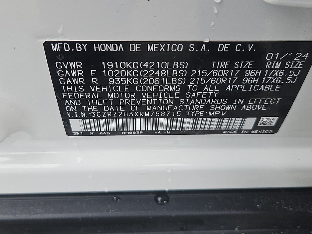 Certified 2024 Honda HR-V LX image 14