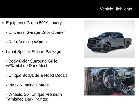 Used 2020 Ford F150 Lariat w/ Equipment Group 502A Luxury image 16