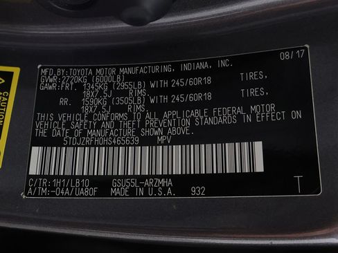 Used 2017 Toyota Highlander XLE AWD/4WD image 59