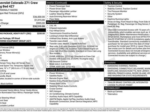 Used 2018 Chevrolet Colorado Z71 image 2