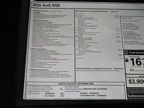 New 2026 Audi SQ8 Prestige image 40
