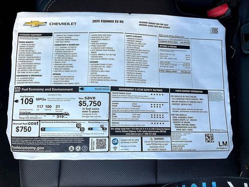 New 2025 Chevrolet Equinox EV RS image 13