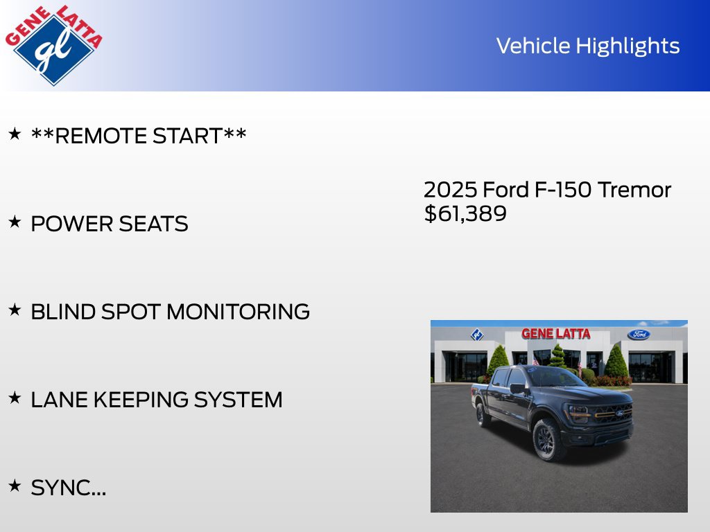Certified 2025 Ford F150 Tremor w/ Bed Utility Package AWD/4WD image 35
