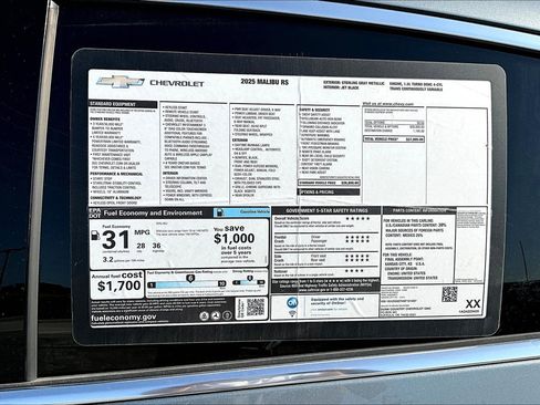 New 2025 Chevrolet Malibu RS image 13