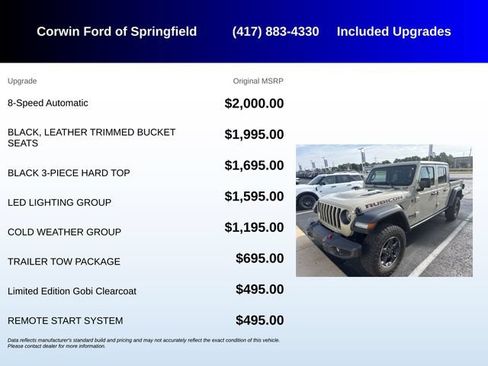 Used 2022 Jeep Gladiator Rubicon w/ LED Lighting Group AWD/4WD image 5