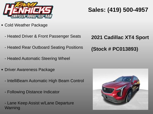 Used 2021 Cadillac XT4 Sport w/ Sun And Sound Package AWD/4WD image 11