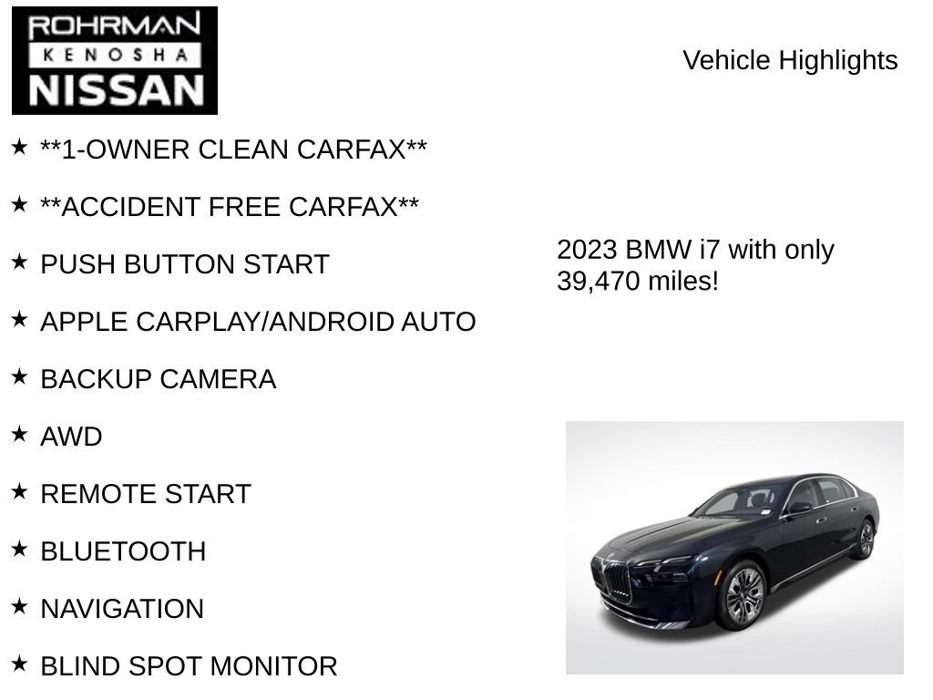 Used 2023 BMW i7 xDrive60 AWD/4WD image 7