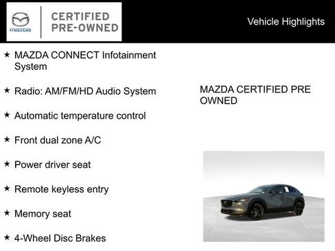 Certified 2024 MAZDA CX-30 AWD 2.5 S w/ Preferred Package image 13