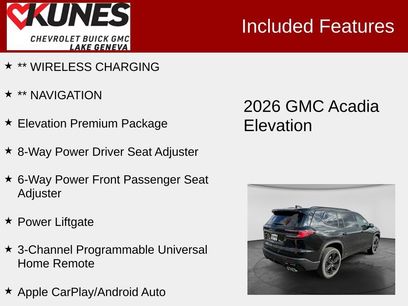 New 2026 GMC Acadia Elevation w/ Black Edition