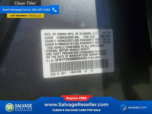 Used 2011 Honda Pilot EX-L image 17