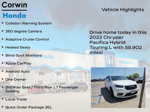 Used 2022 Chrysler Pacifica Touring-L FWD image 6