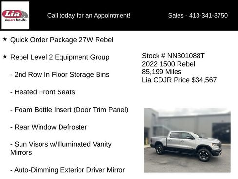 Certified 2022 RAM 1500 Rebel w/ Rebel Level 2 Equipment Group AWD/4WD image 6