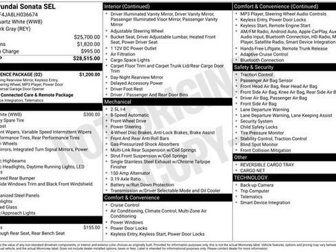 Used 2020 Hyundai Sonata SEL w/ Convenience Package image 10