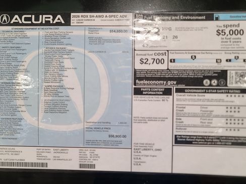 New 2026 Acura RDX A-Spec AWD/4WD image 35