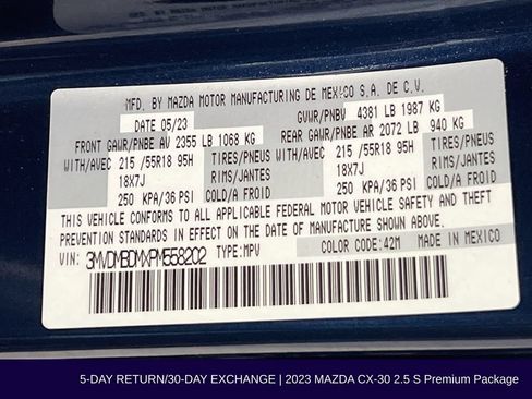 Used 2023 MAZDA CX-30 AWD 2.5 S w/ Premium Package image 38