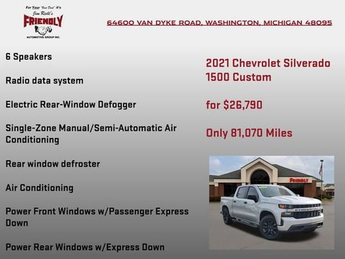 Used 2021 Chevrolet Silverado 1500 Custom AWD/4WD image 30