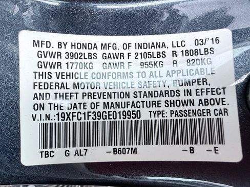 Used 2016 Honda Civic EX-T image 16