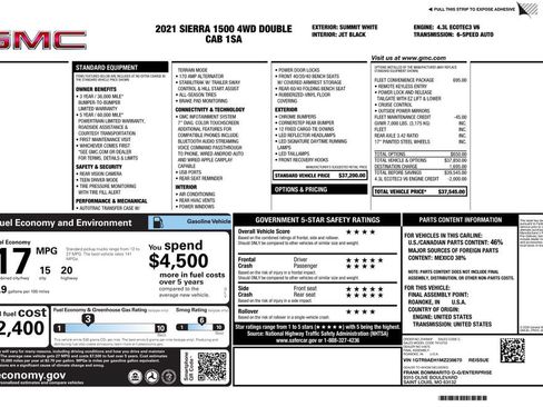 Used 2021 GMC Sierra 1500 4x4 Double Cab w/ Fleet Convenience Package image 4