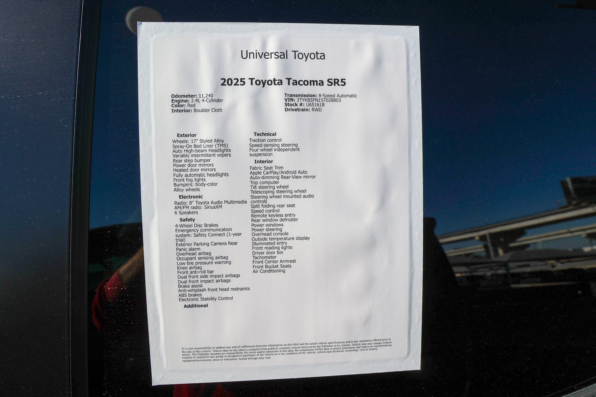Certified 2025 Toyota Tacoma SR5 RWD image 14