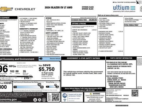 Used 2024 Chevrolet Blazer EV LT AWD/4WD image 3