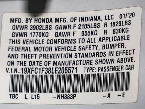 Used 2020 Honda Civic EX image 29