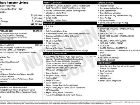 New 2026 Subaru Forester Limited w/ Limited Package AWD/4WD image 5