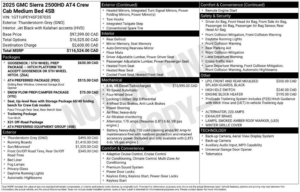 Used 2025 GMC Sierra 2500 AT4 AWD/4WD image 88