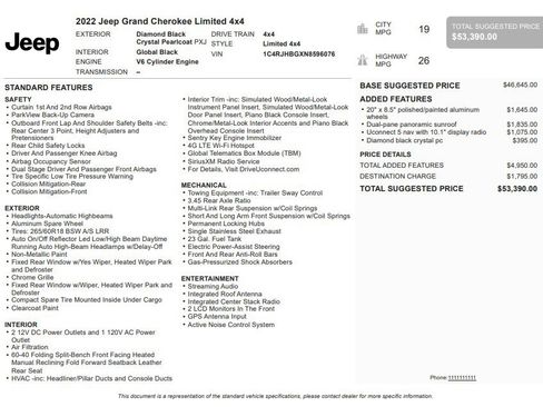 Used 2022 Jeep Grand Cherokee Limited AWD/4WD image 36