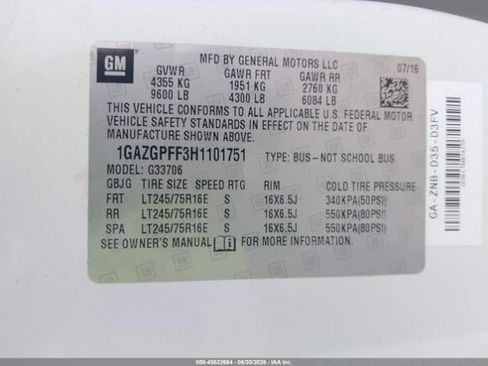 Used 2017 Chevrolet Express 3500 LT w/ LT Preferred Equipment Group RWD image 8