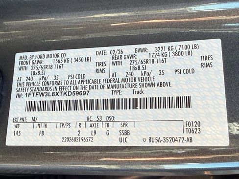 New 2026 Ford F150 XLT w/ Equipment Group 302A MID AWD/4WD image 22