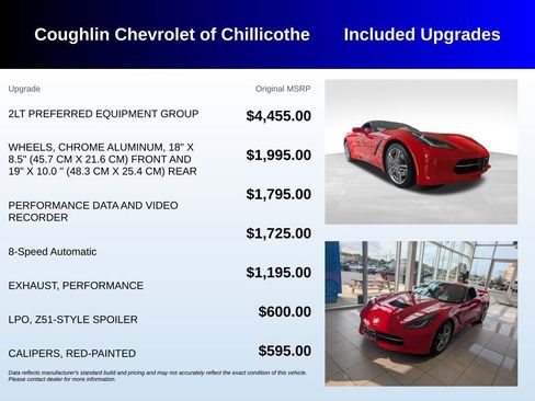 Used 2016 Chevrolet Corvette Stingray Coupe w/ 2LT Preferred Equipment Group RWD image 3