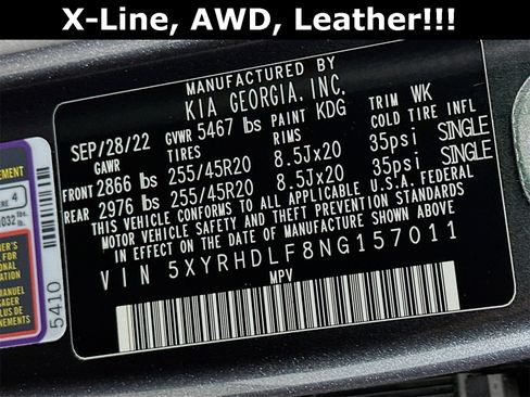 Used 2022 Kia Sorento X-Line EX image 35