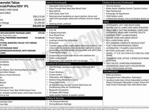 Used 2017 Chevrolet Tahoe 4WD w/ Remote Keyless Entry Package image 3