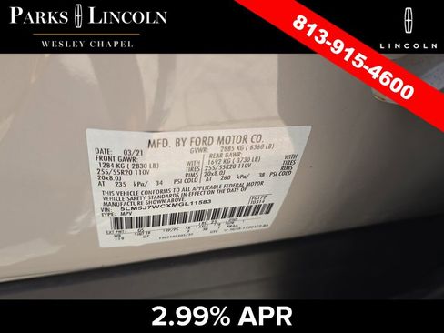 Certified 2021 Lincoln Aviator Reserve w/ Elements Package Plus RWD image 36