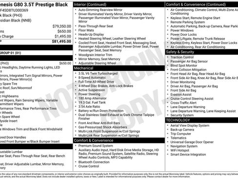 Used 2026 Genesis G80 3.5T Prestige image 36